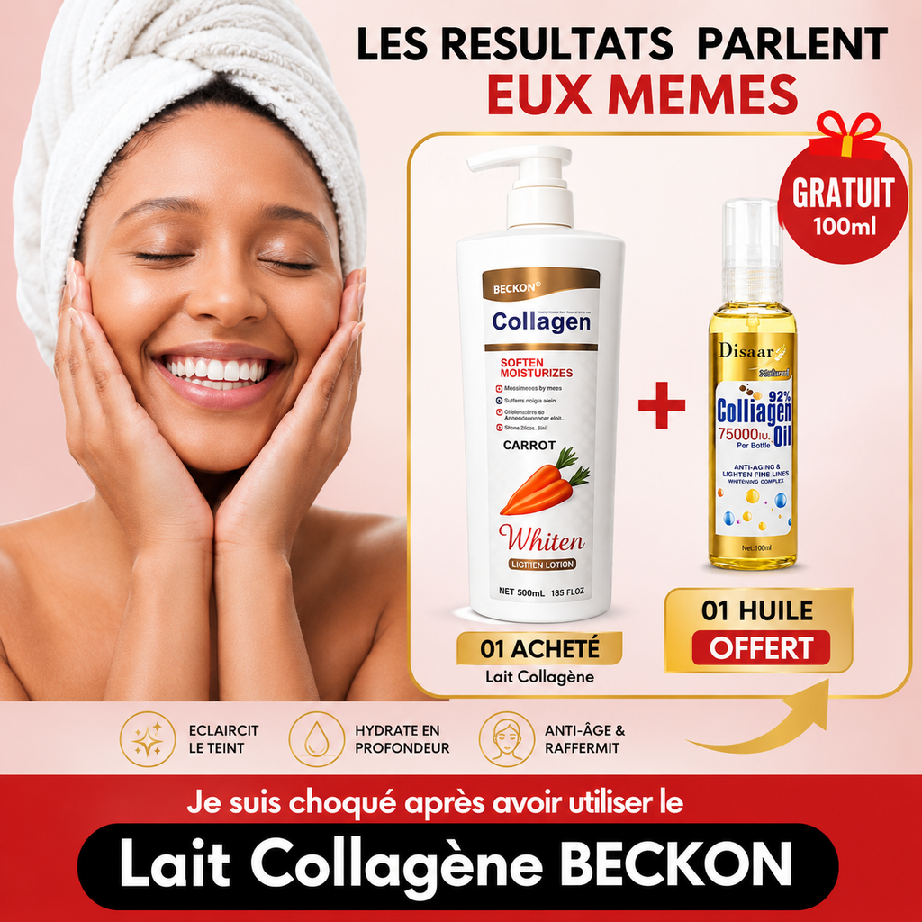 Lait Collagène Hydratant , Réparateur et Eclaircissant.